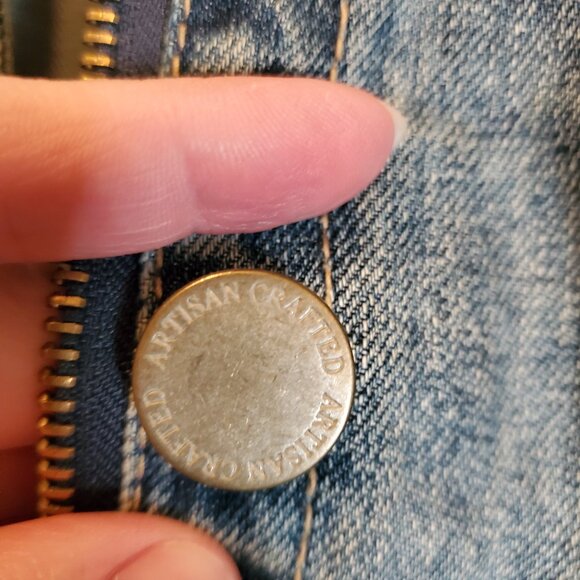 Democracy "Artisan Crafted" Blue Denim Jean Jacket - Size Small - Picture 5 of 10